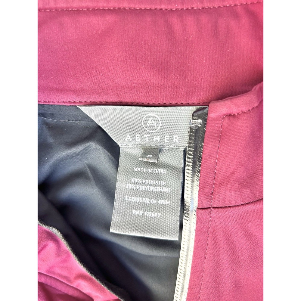 Aether Women's Size 2 Union Cycling Jacket Wine Red Full Zip - Picture 3 of 16